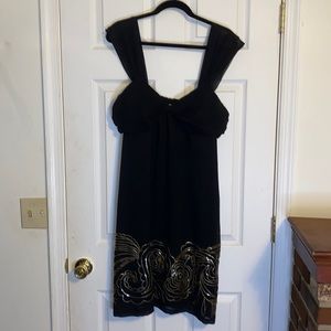 Black and gold dress